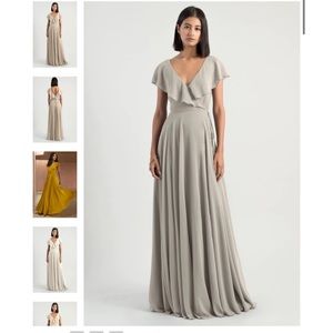 Jenny Yoo Faye Bridesmaid Dress in Earl Grey